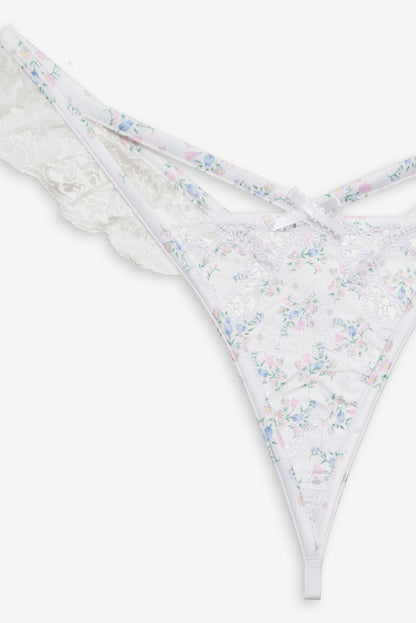 For Love and Lemons - Sweet Escape Thong Panty - White