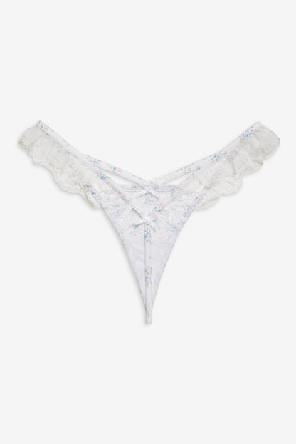 For Love and Lemons - Sweet Escape Thong Panty - White