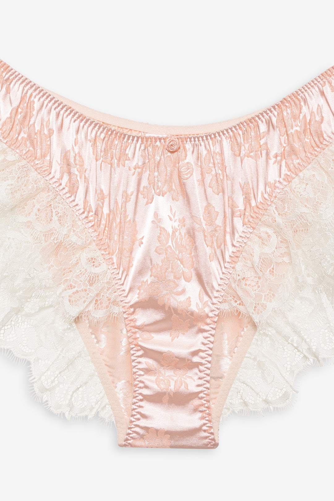 For Love and Lemons - Audrey Jacquard Shorts - Peach