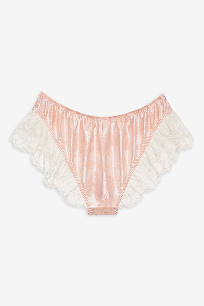 For Love and Lemons - Audrey Jacquard Shorts - Peach
