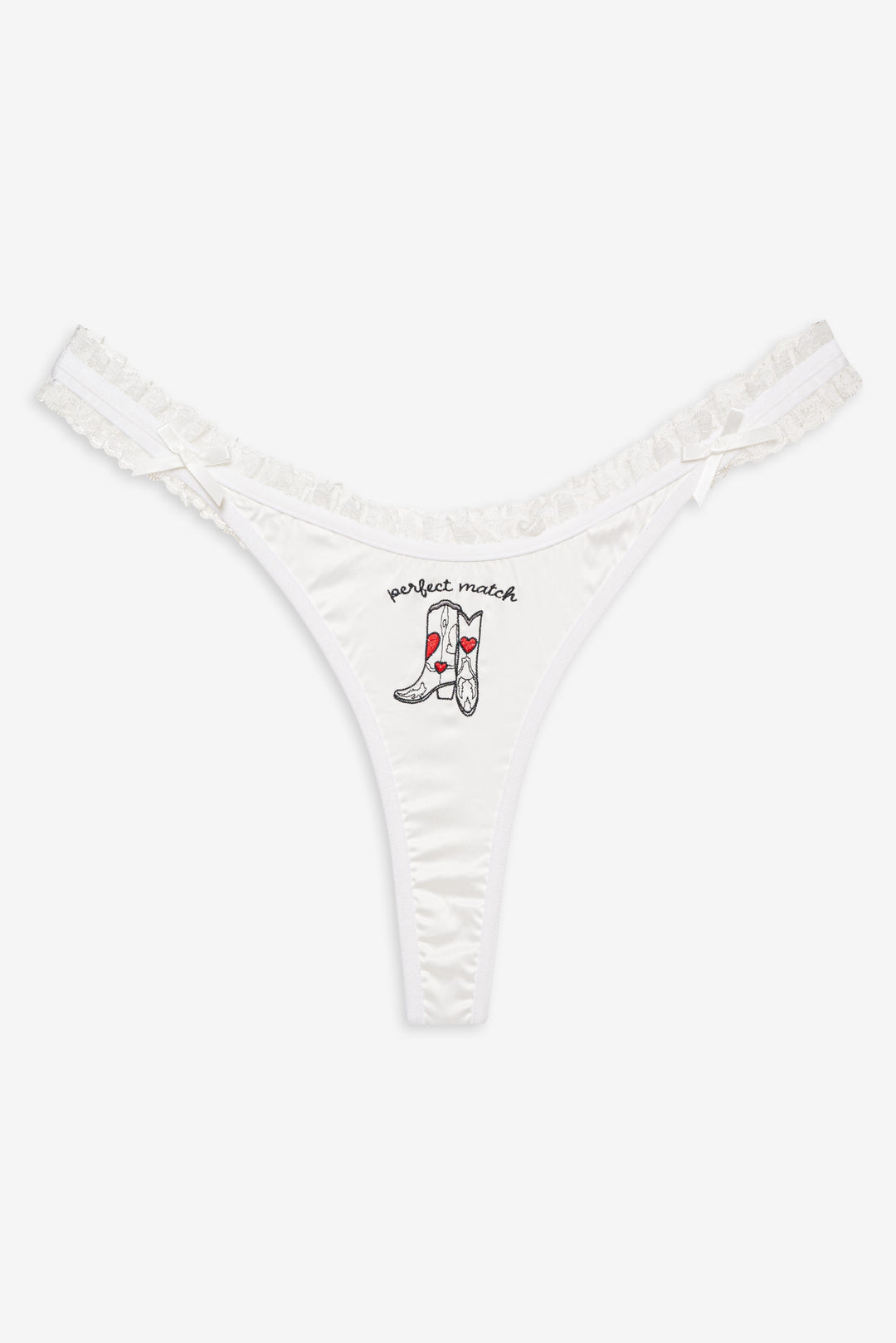 For Love and Lemons - Bachelorette Thong Panty Pack - White