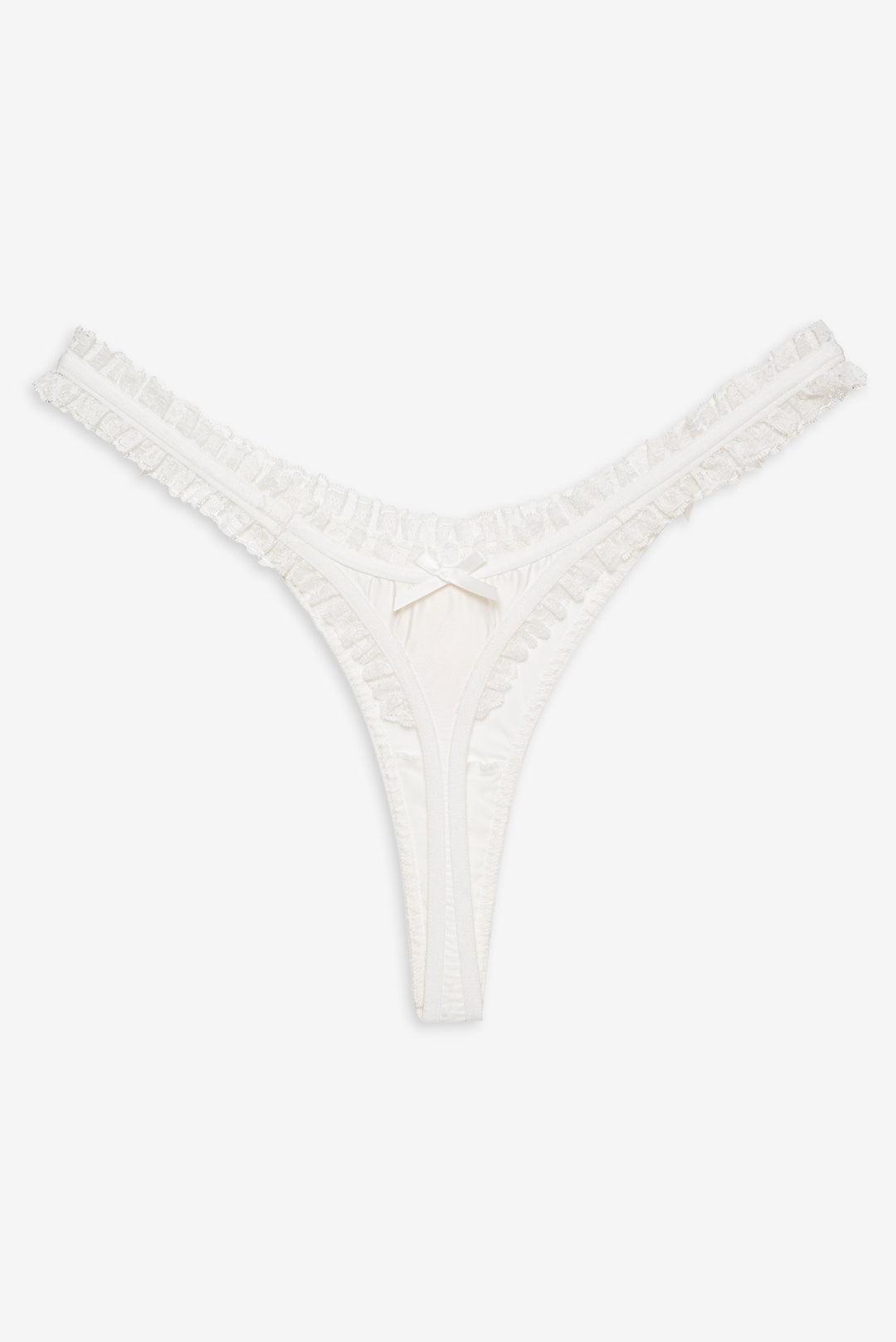 For Love and Lemons - Bachelorette Thong Panty Pack - White