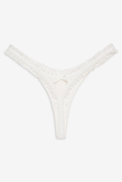 For Love and Lemons - Bachelorette Thong Panty Pack - White