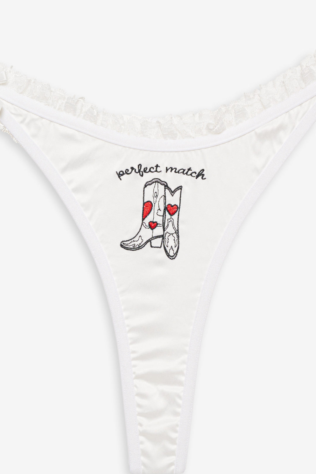 For Love and Lemons - Bachelorette Thong Panty Pack - White