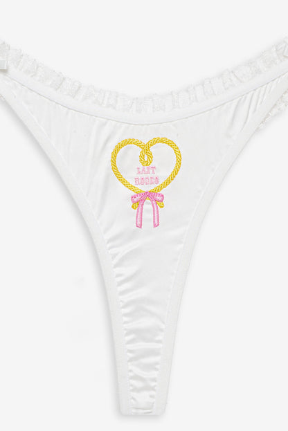 For Love and Lemons - Bachelorette Thong Panty Pack - White