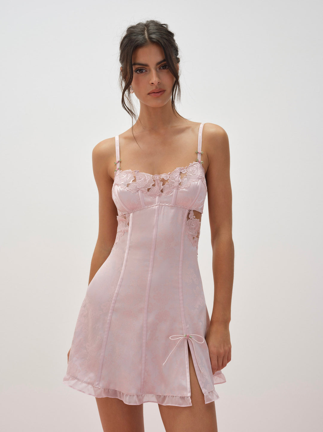 For Love and Lemons Blissful Blooms Slip Dress - Pink