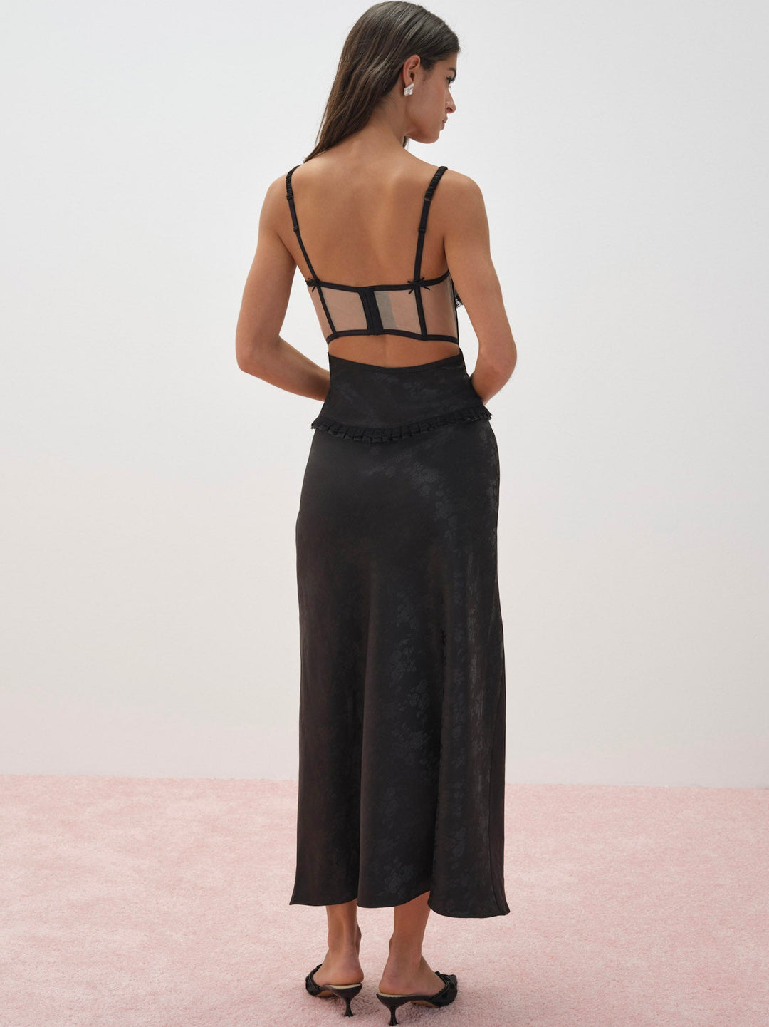 For Love and Lemons - Sonia Maxi Slip Dress - Black