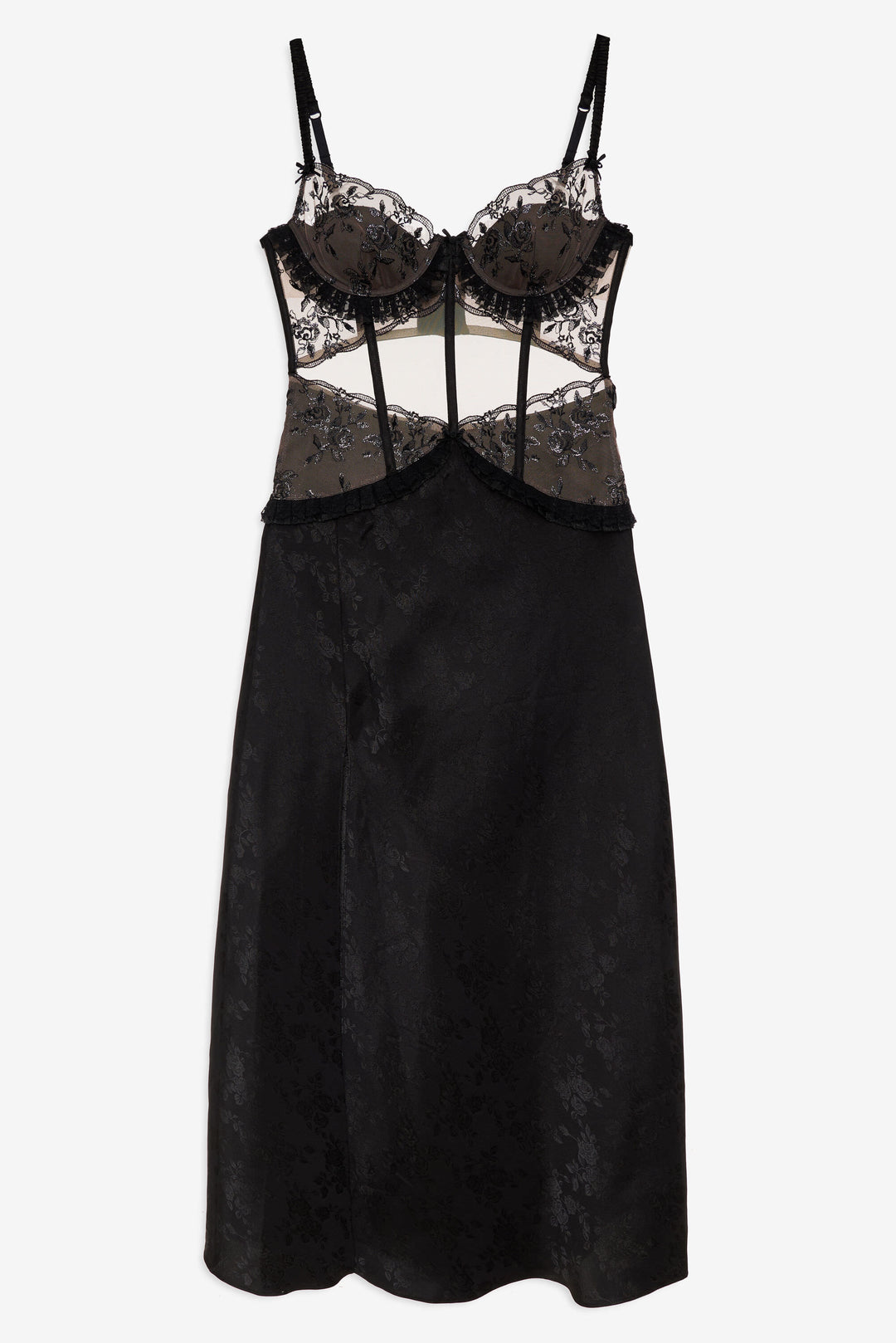 For Love and Lemons - Sonia Maxi Slip Dress - Black