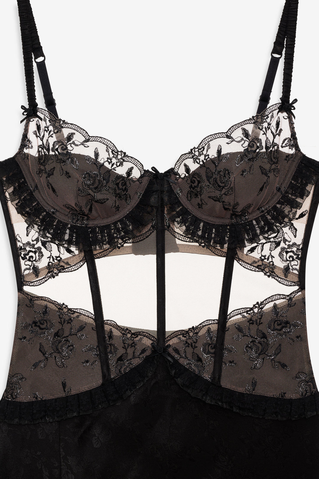 For Love and Lemons - Sonia Maxi Slip Dress - Black