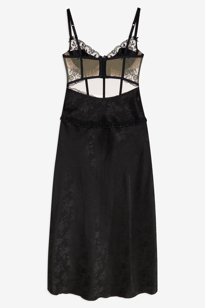 For Love and Lemons - Sonia Maxi Slip Dress - Black