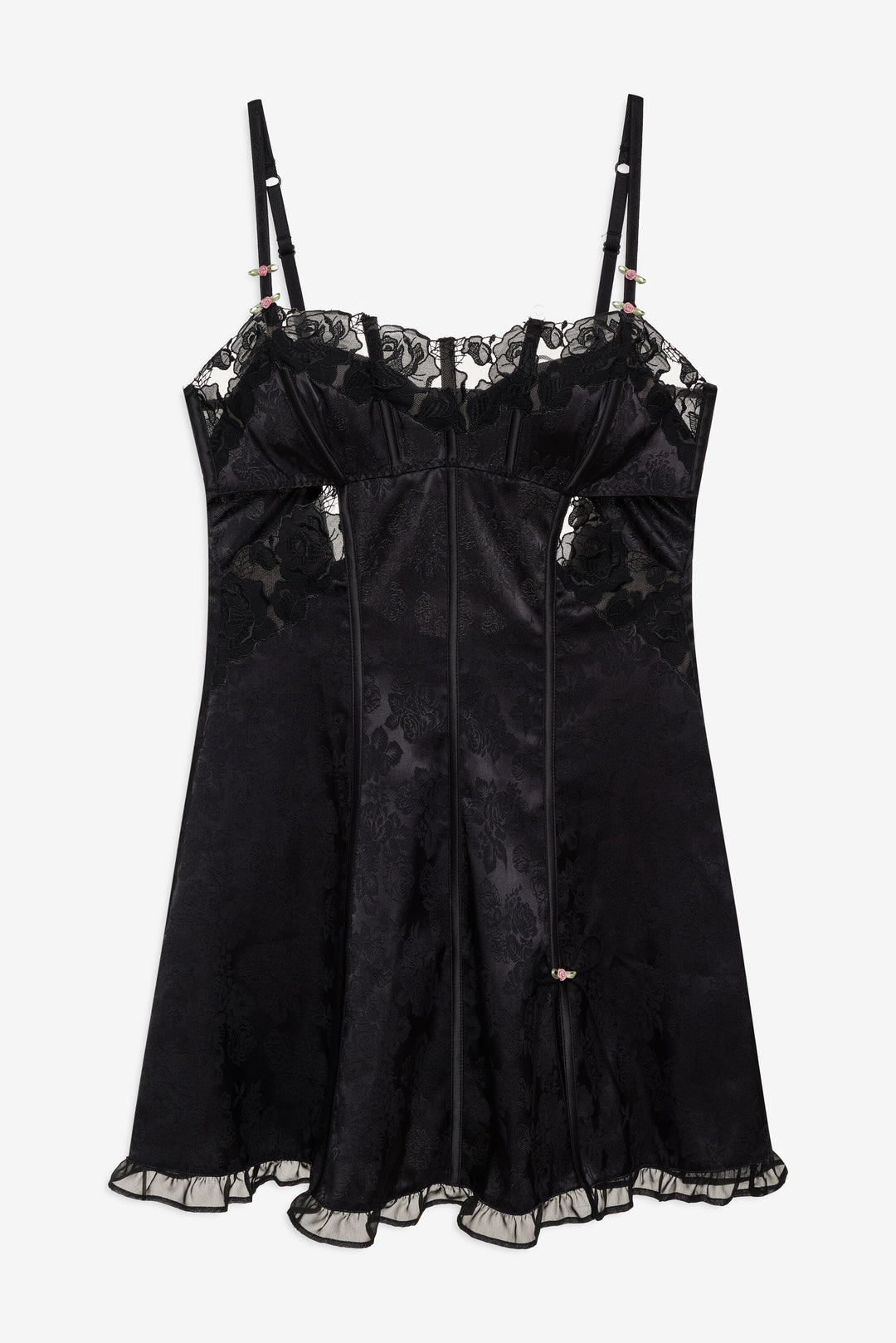 For Love and Lemons - Blissful Blooms Slip Dress - Black