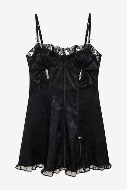 For Love and Lemons - Blissful Blooms Slip Dress - Black