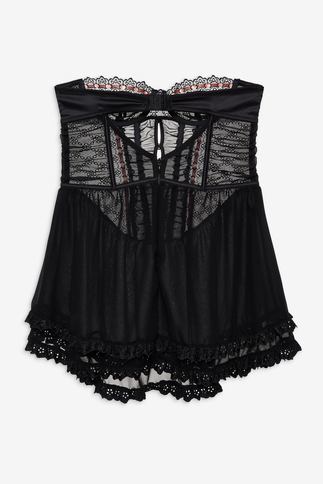 For Love and Lemons - Elena Eyelet Slip Dress - Black