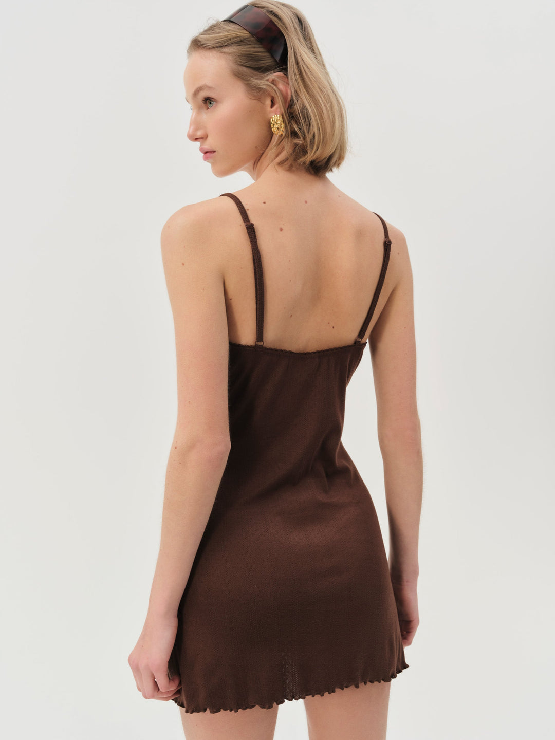 For Love and Lemons - Elliana Slip Dress - Chocolate