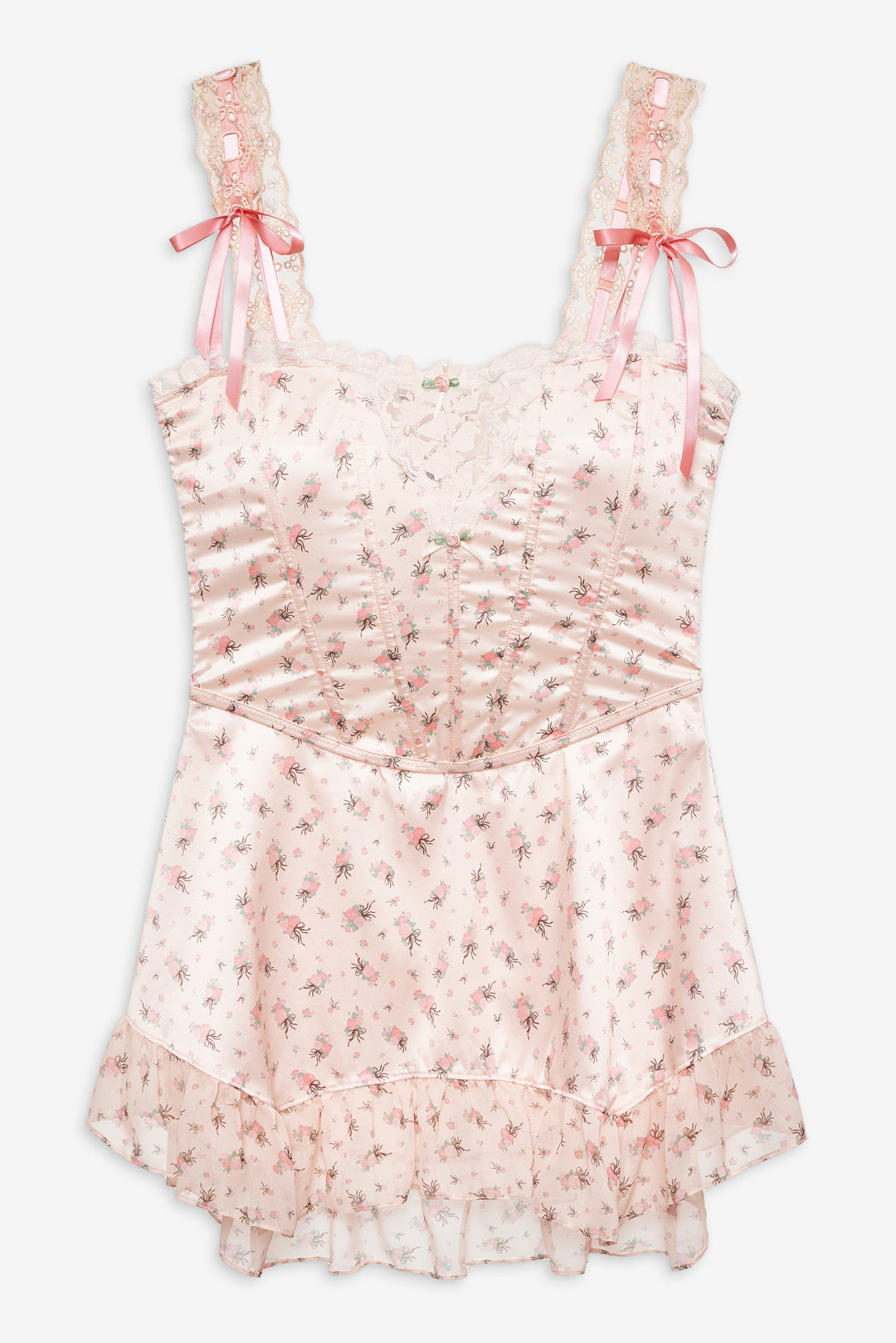 For Love and Lemons - Peaches & Cream Slip Dress - Peach