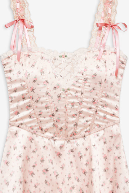 For Love and Lemons - Peaches & Cream Slip Dress - Peach