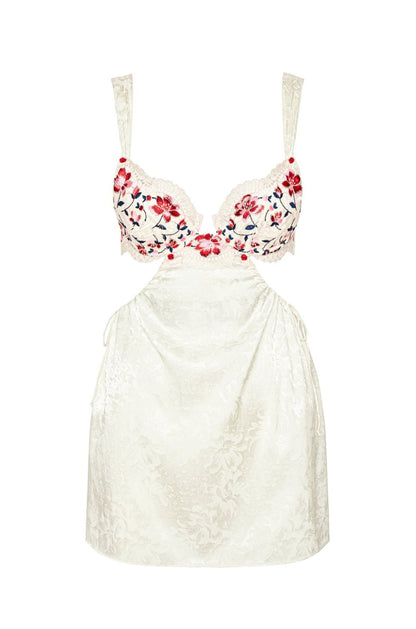 For Love and Lemons - Festival Rose Slip Dress - Ivory