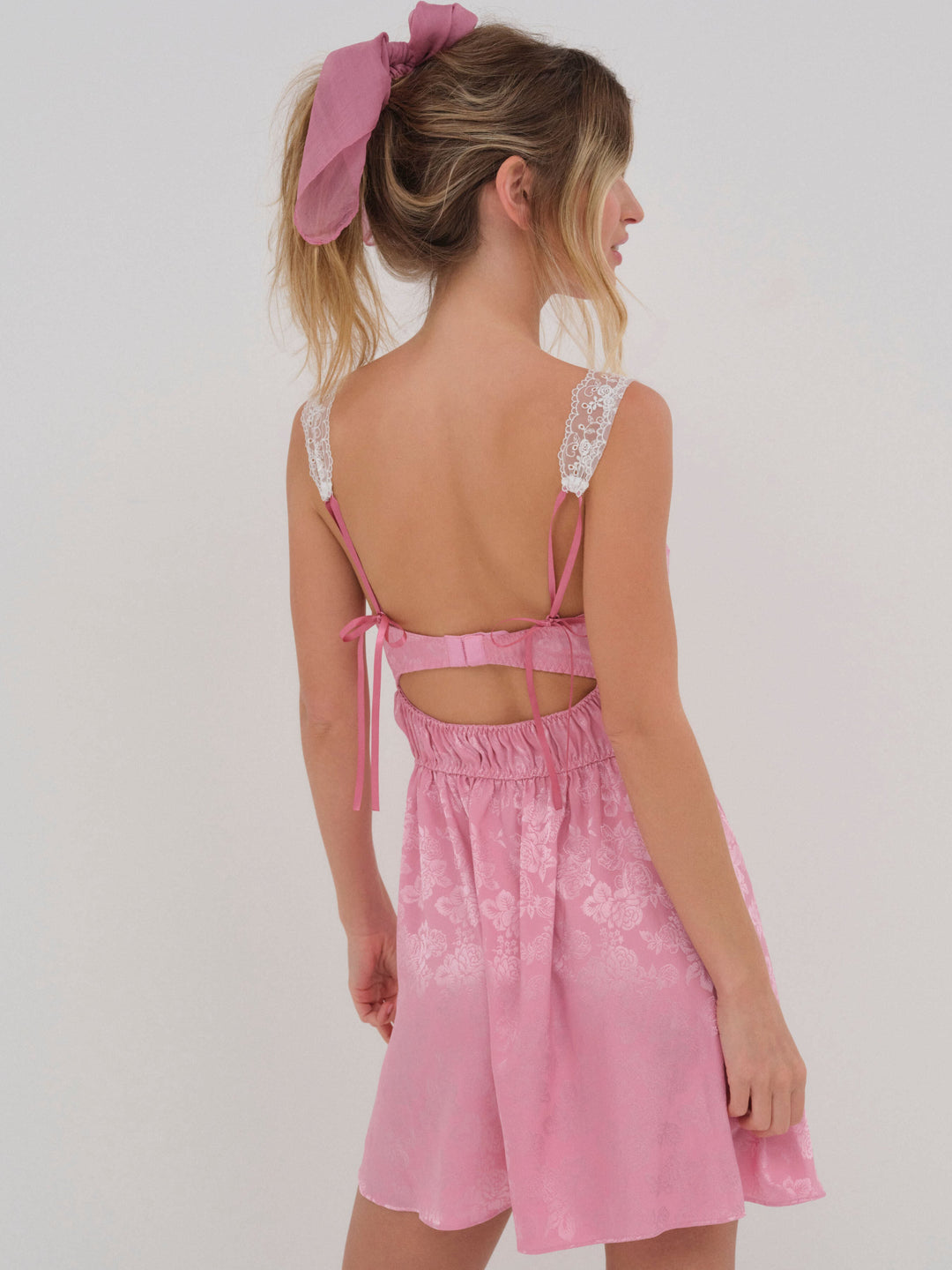 For Love and Lemons - Rose Milk Eyelet Slip Dress - Pink
