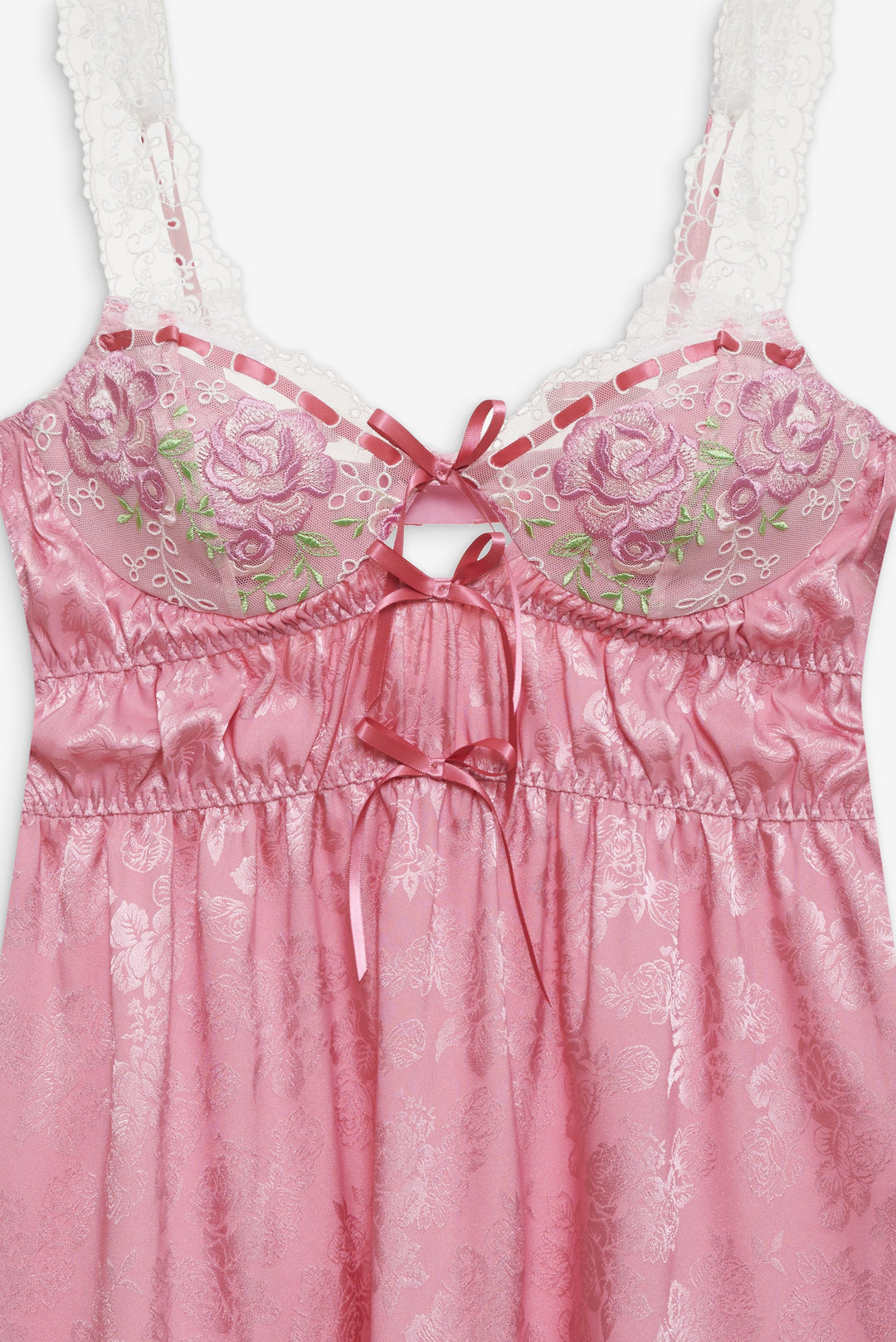 For Love and Lemons - Rose Milk Eyelet Slip Dress - Pink