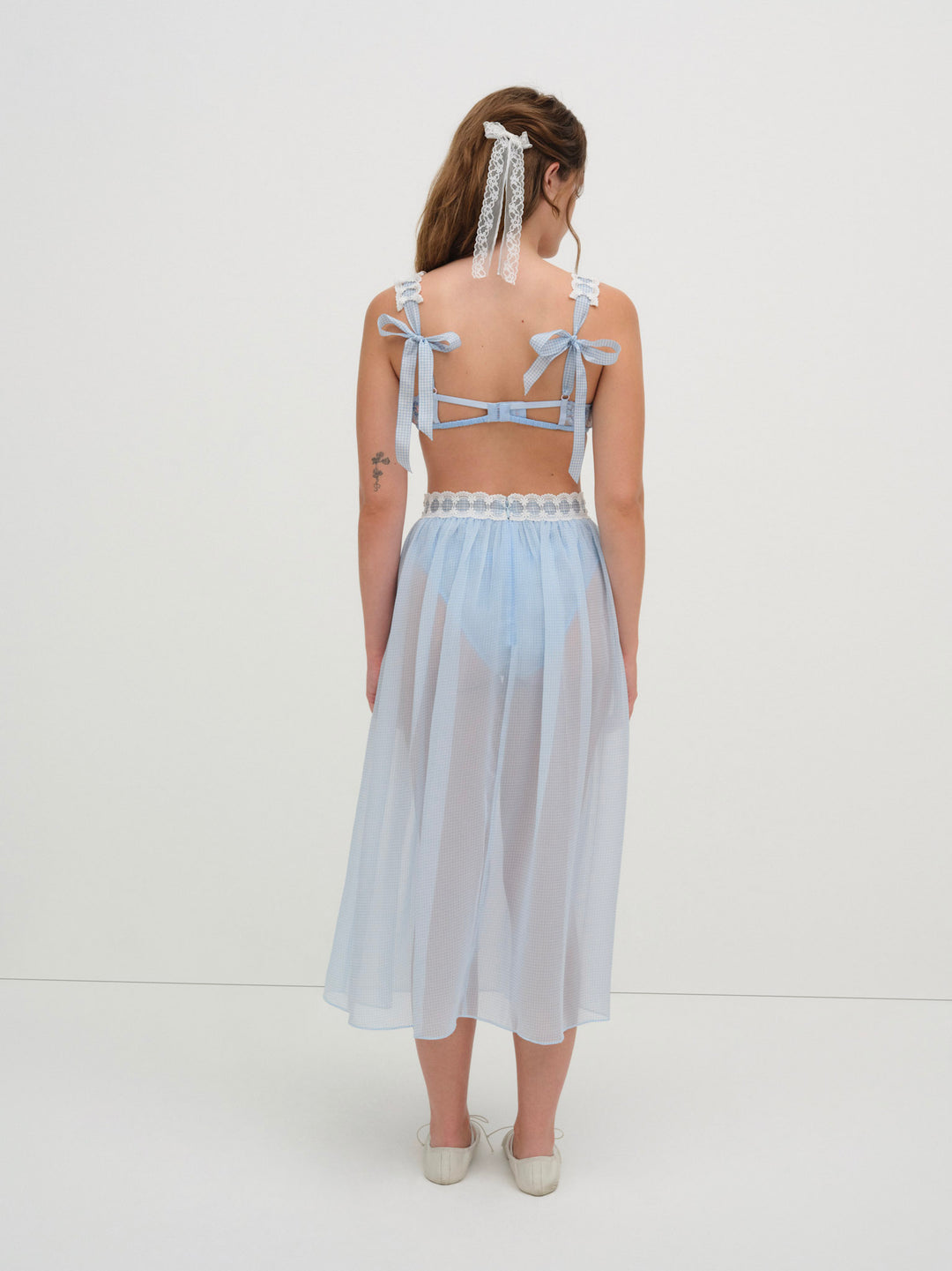 For Love and Lemons - Dainty Doily Midi Skirt - Blue