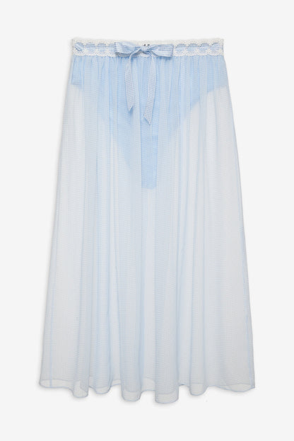 For Love and Lemons - Dainty Doily Midi Skirt - Blue