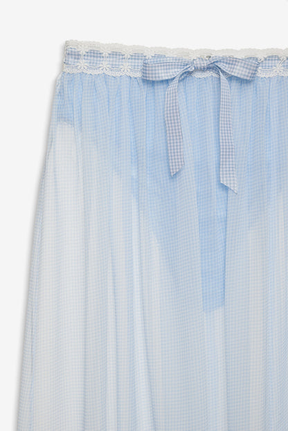 For Love and Lemons - Dainty Doily Midi Skirt - Blue