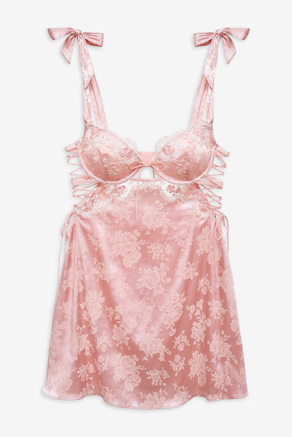For Love and Lemons - Le Fleur Slip Dress - Peach