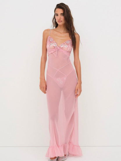 For Love and Lemons - Kristi Maxi Slip Dress - Mauve