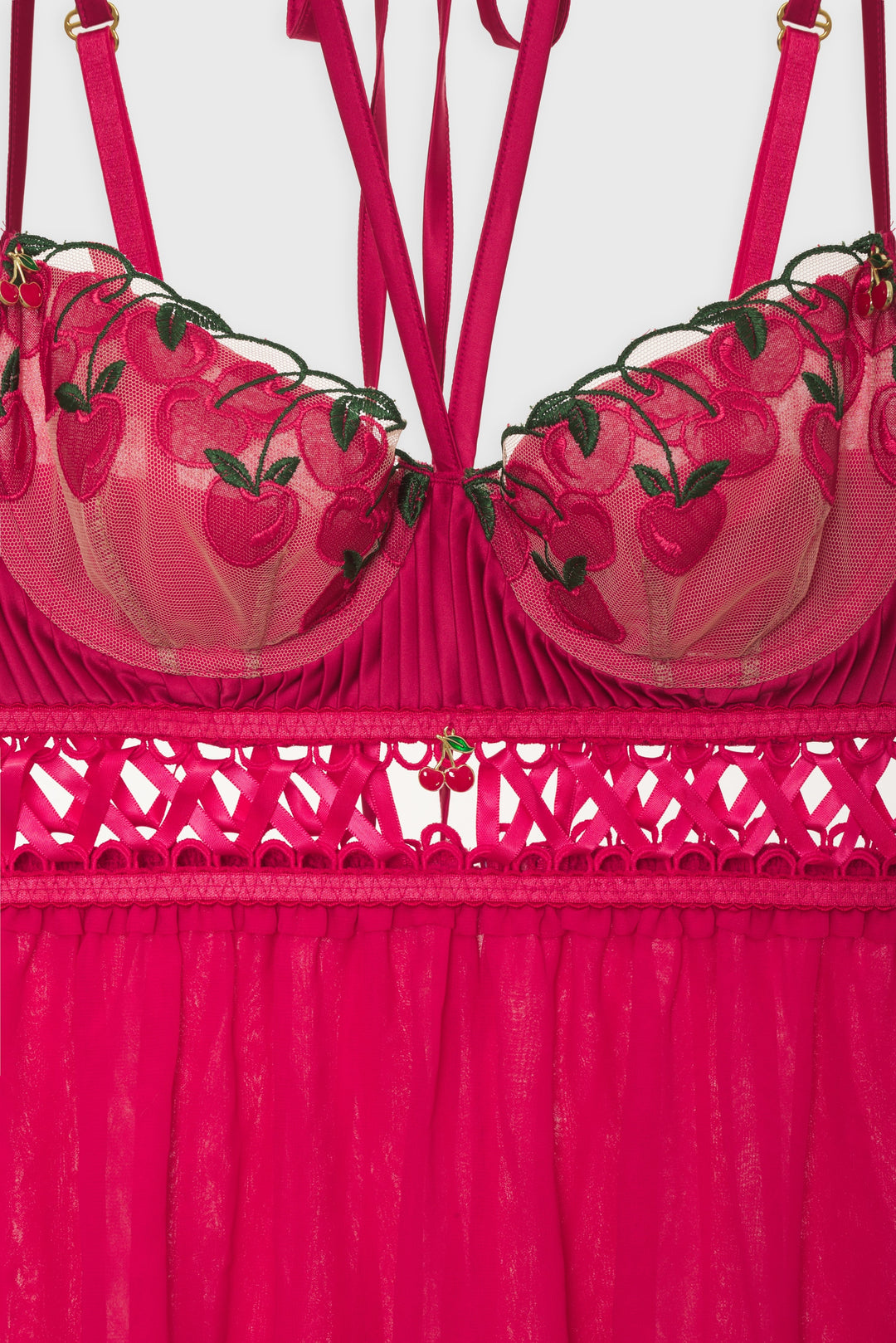 For Love and Lemons - Cherie Slip Dress - Red