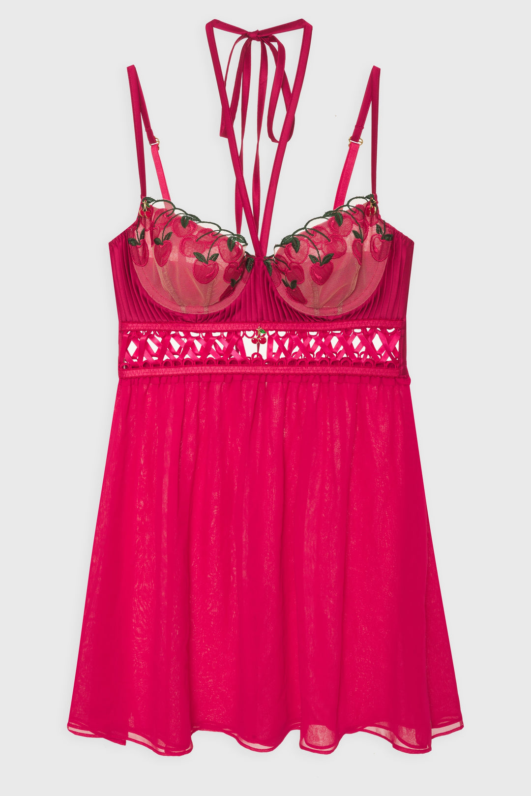 For Love and Lemons - Cherie Slip Dress - Red