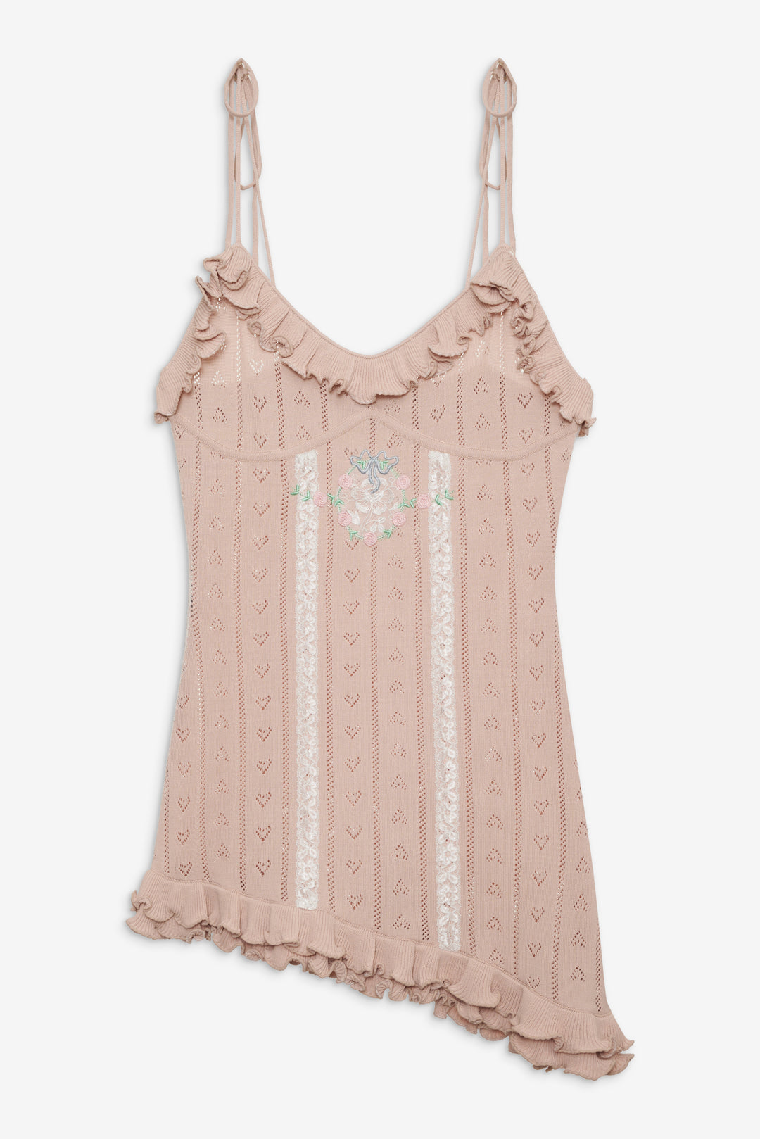 For Love and Lemons - Eloise Asymmetric Knit Dress - Peach