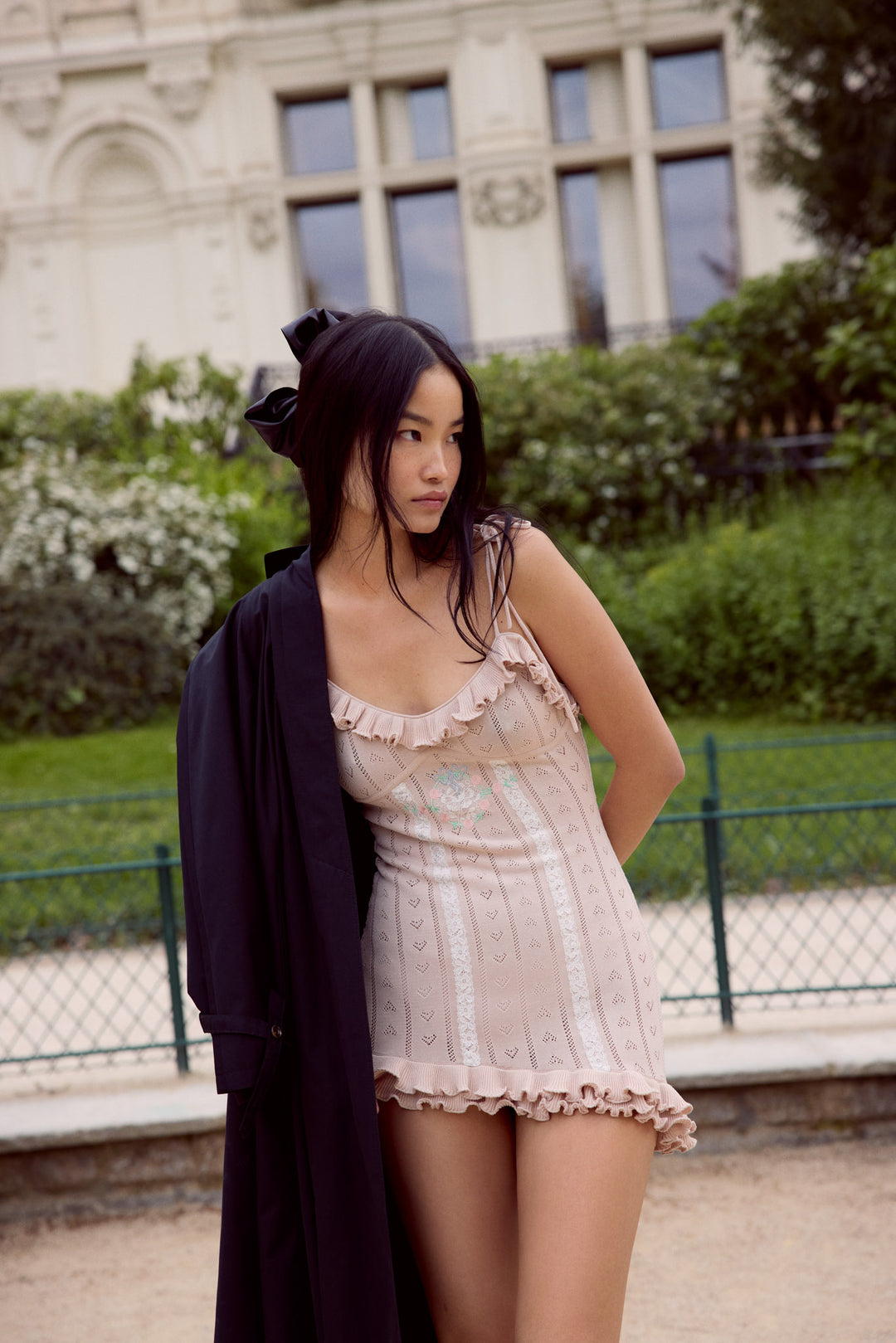 For Love and Lemons - Eloise Asymmetric Knit Dress - Peach