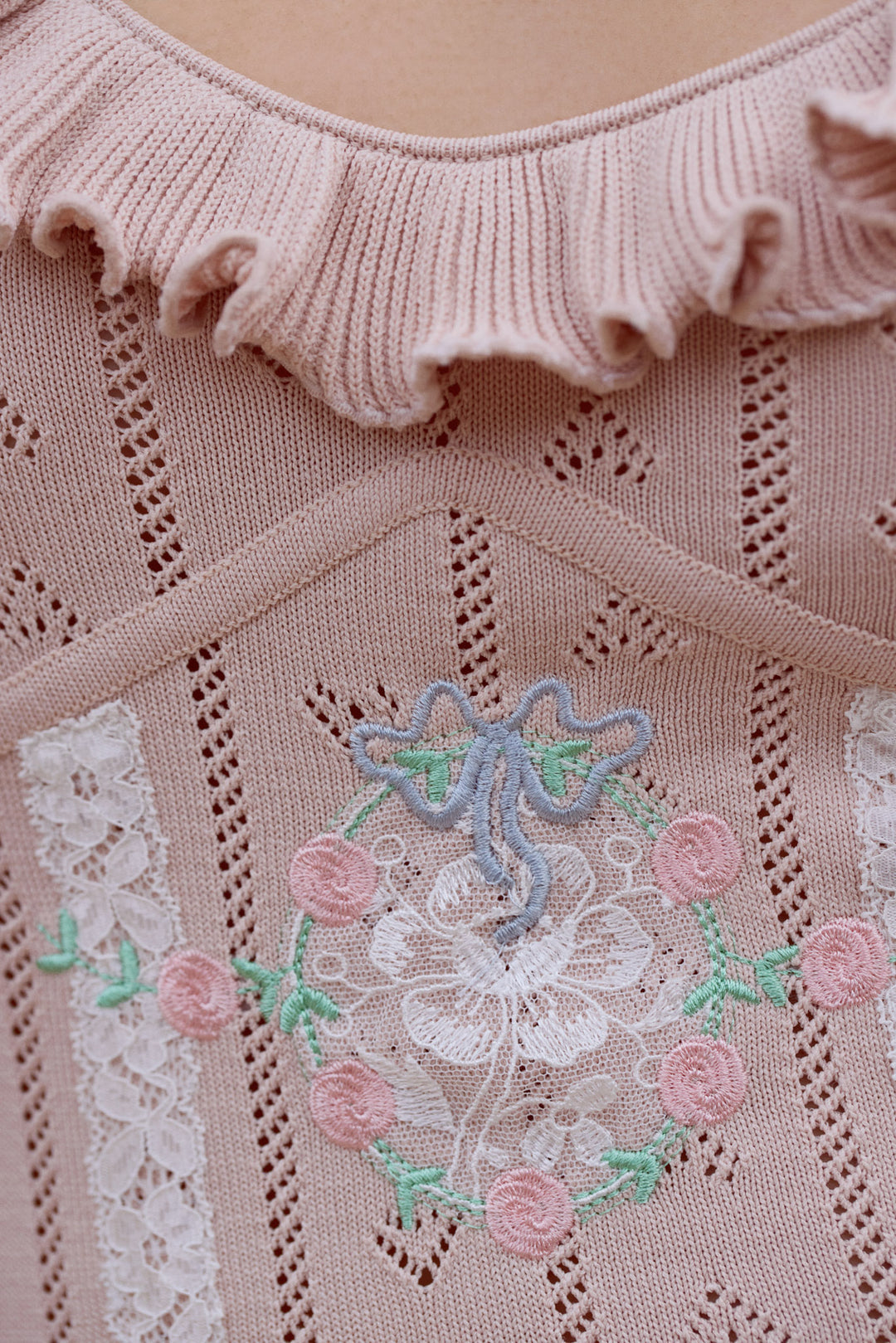 For Love and Lemons - Eloise Asymmetric Knit Dress - Peach