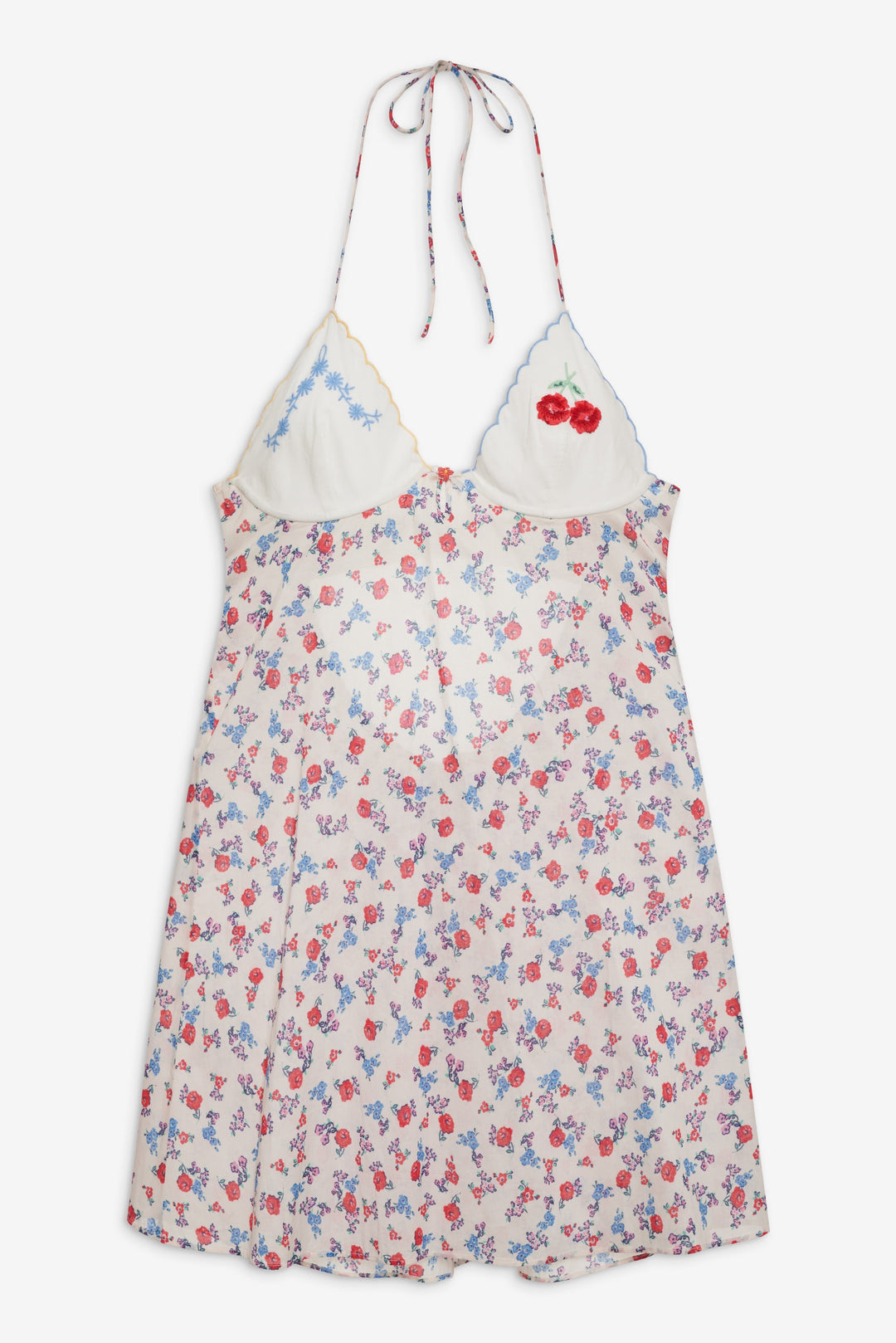 For Love and Lemons - Forget Me Not Embroidery Slip Dress - White