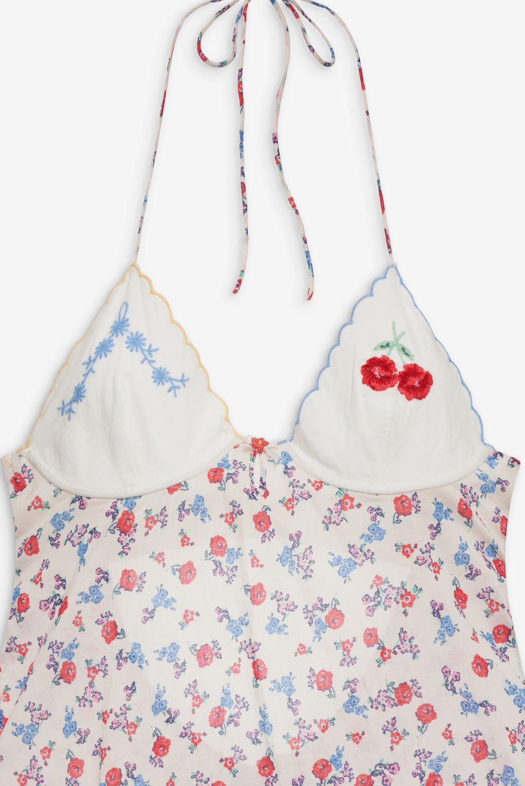 For Love and Lemons - Forget Me Not Embroidery Slip Dress - White