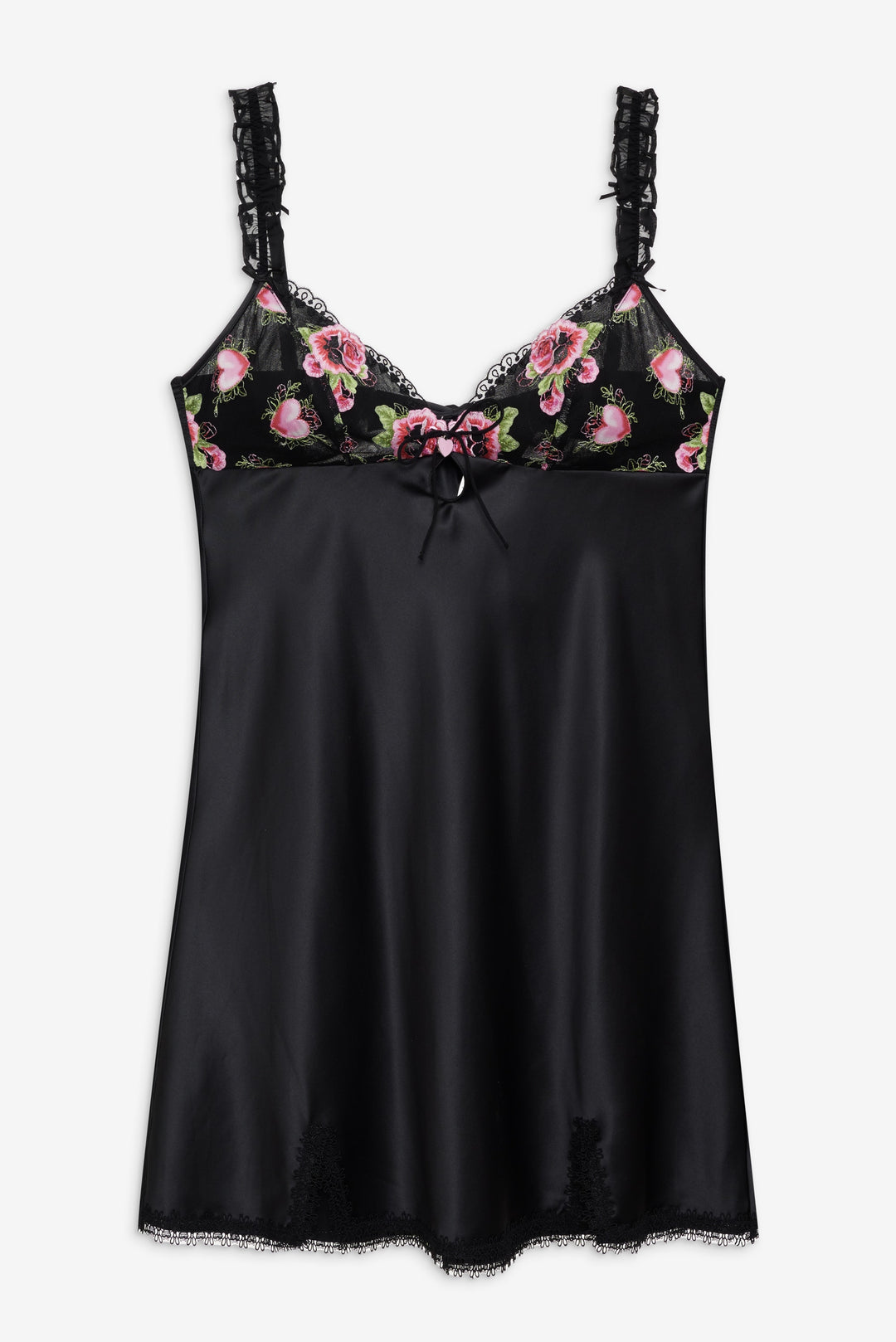 For Love and Lemons - Love Garden Slip Dress - Black