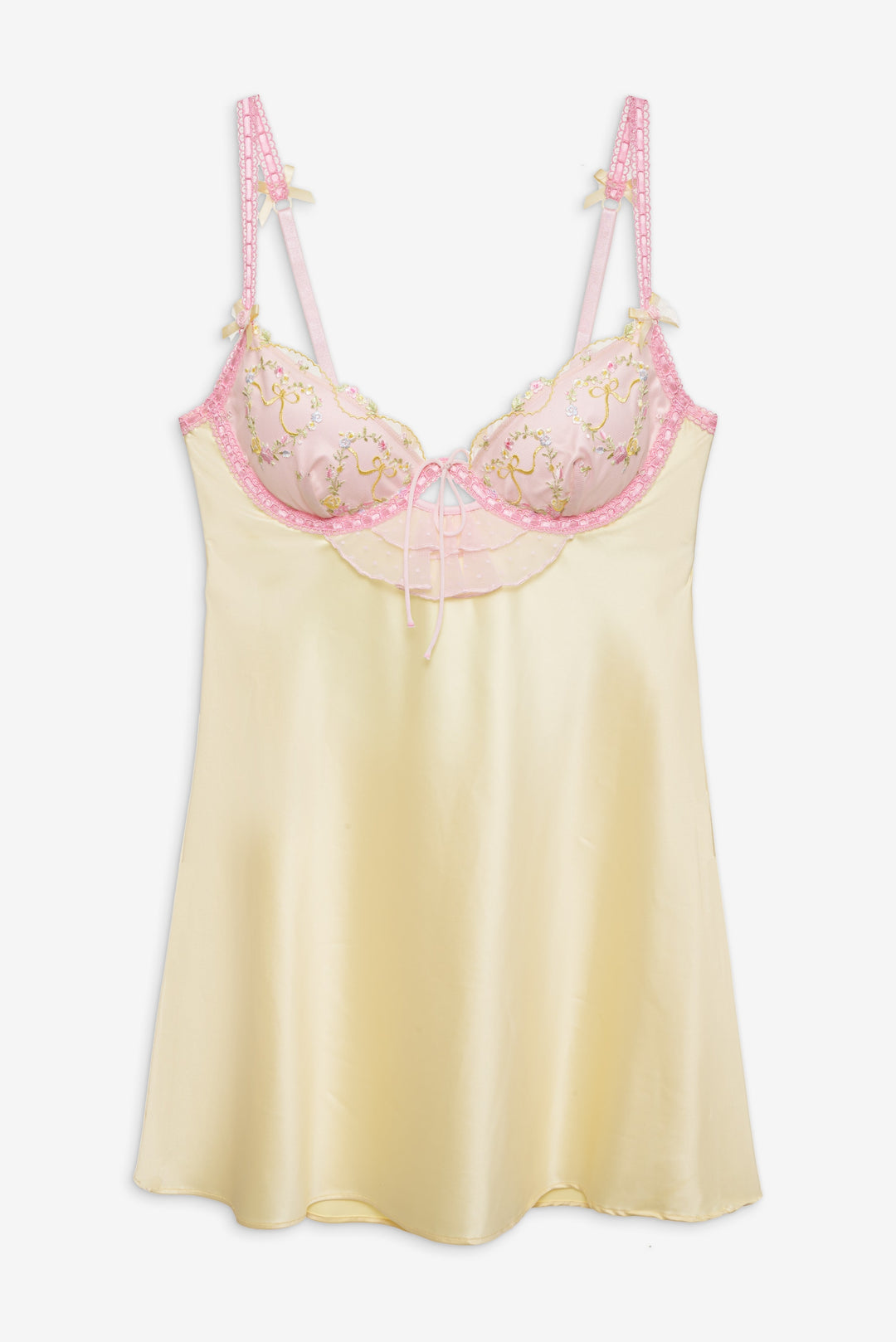 For Love and Lemons - Sunny Bouquet Slip Dress - Multi Yellow