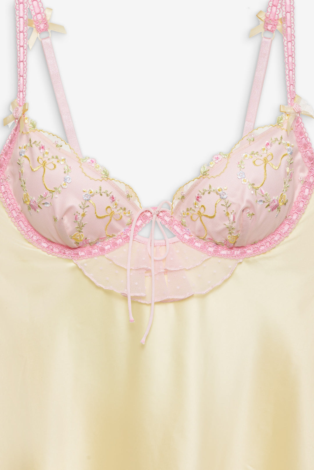 For Love and Lemons - Sunny Bouquet Slip Dress - Multi Yellow