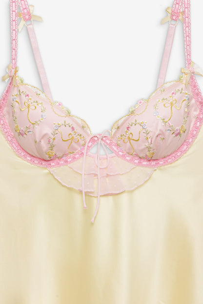 For Love and Lemons - Sunny Bouquet Slip Dress - Multi Yellow