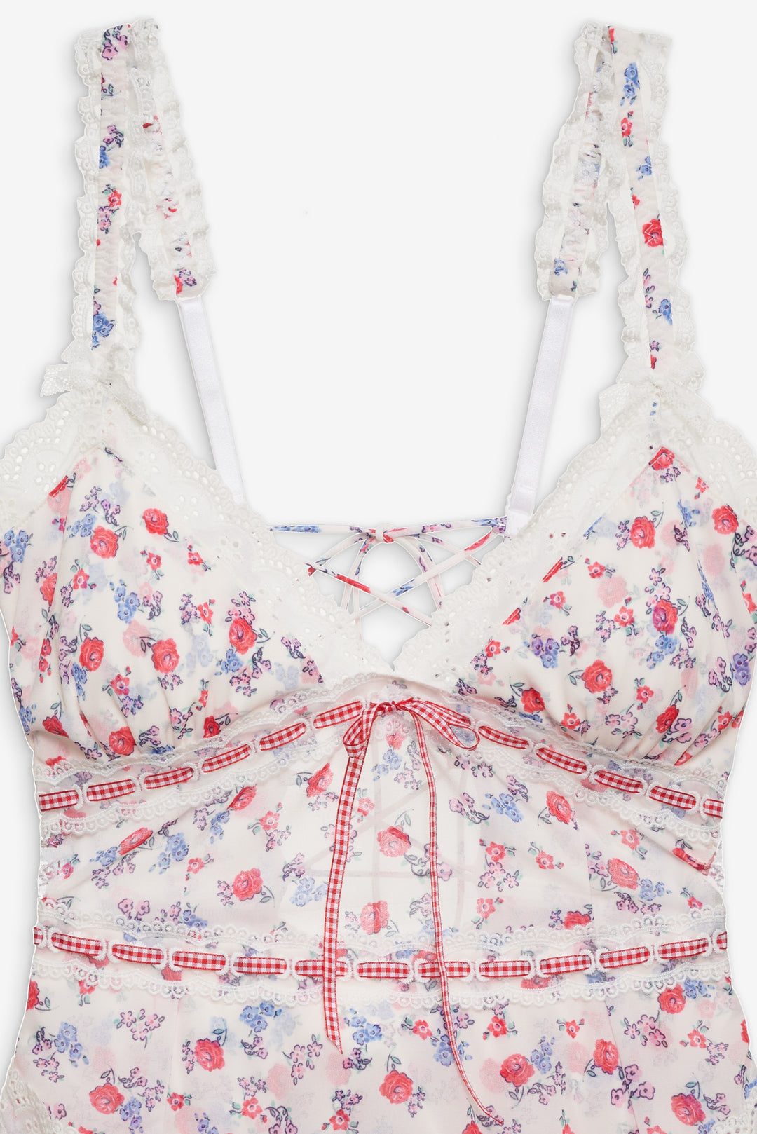 For Love and Lemons - Ditsy Day Slip Dress - Red