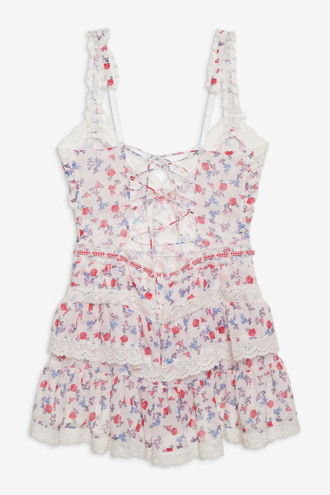 For Love and Lemons - Ditsy Day Slip Dress - Red