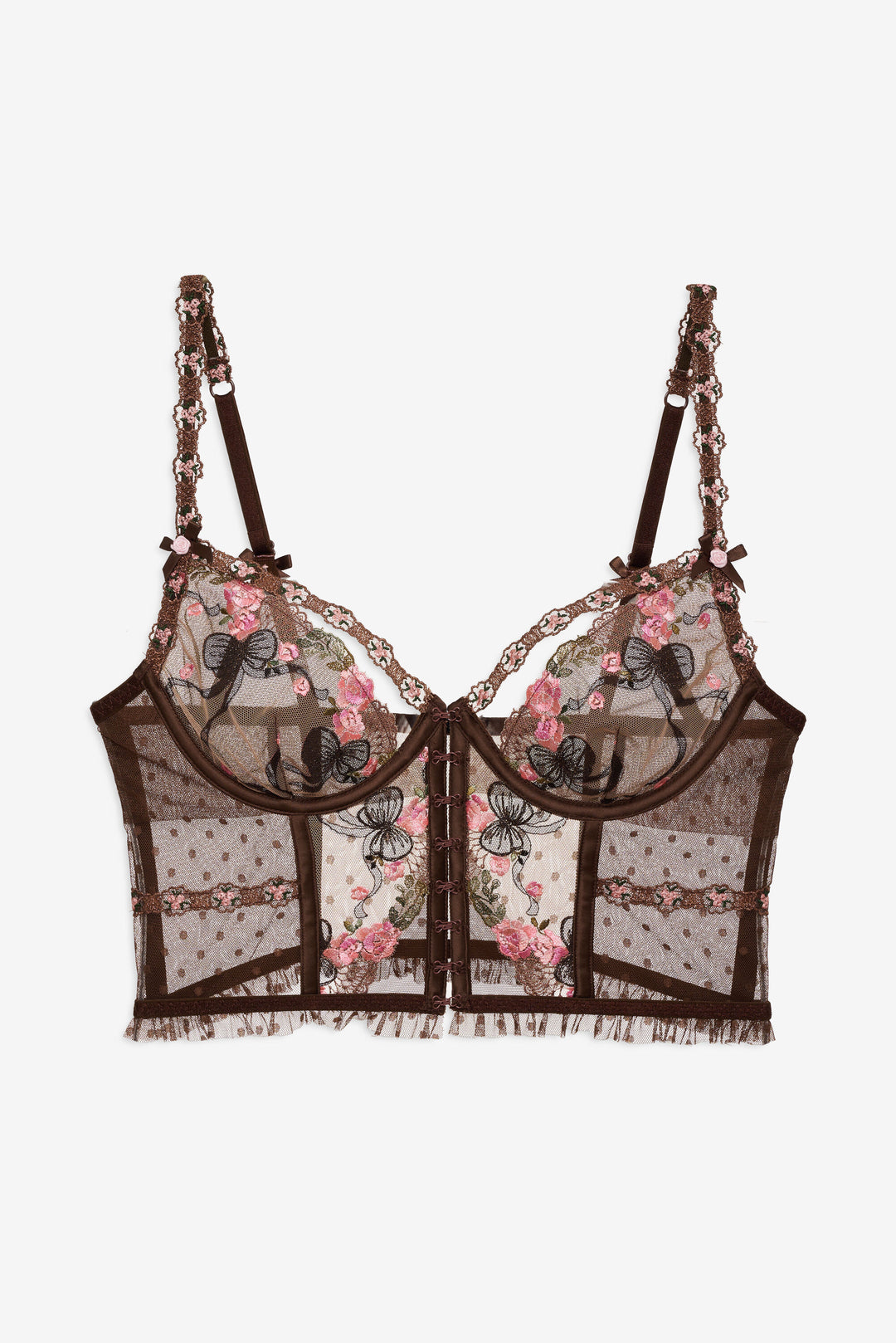 For Love and Lemons - Runaway Bows Bustier - Brown
