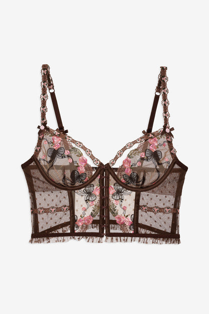 For Love and Lemons - Runaway Bows Bustier - Brown