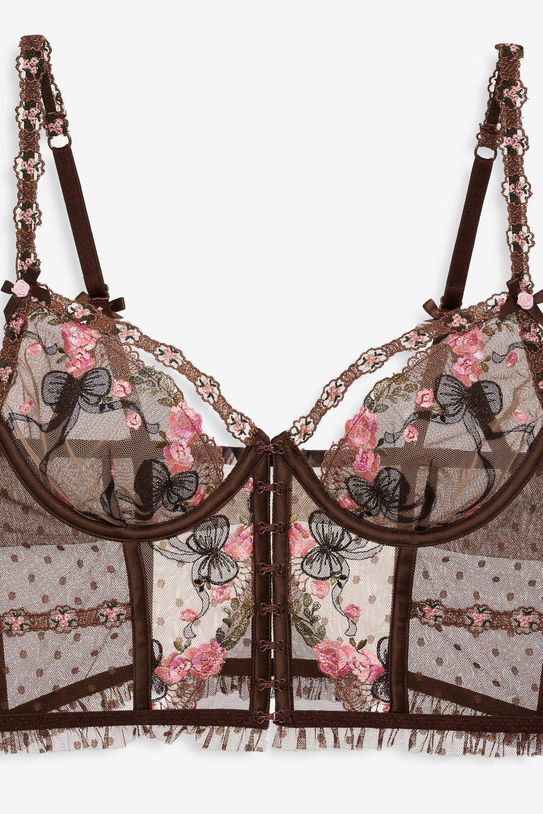For Love and Lemons - Runaway Bows Bustier - Brown