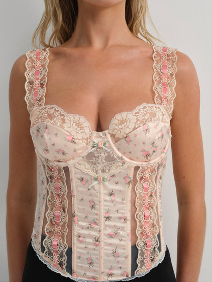 For Love and Lemons - Peaches & Cream Bustier - Peach