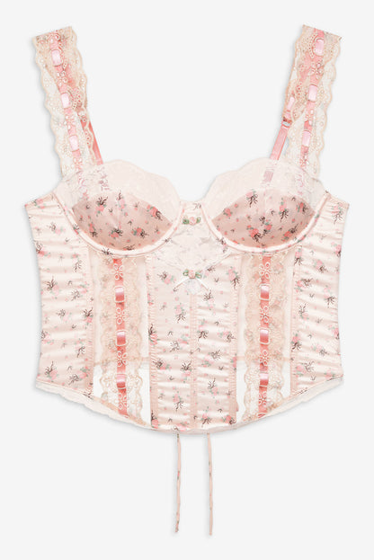 For Love and Lemons - Peaches & Cream Bustier - Peach