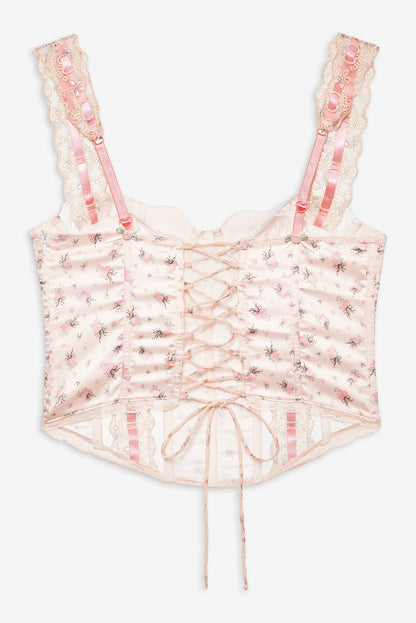 For Love and Lemons - Peaches & Cream Bustier - Peach