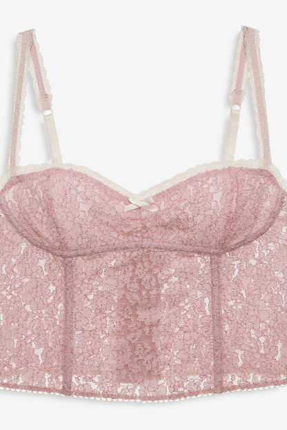For Love and Lemons - Pamela Stretch Bustier - Pink