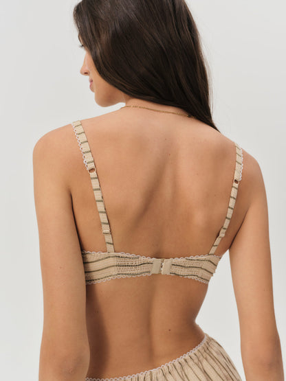 For Love and Lemons - Mindy Underwire Bra - Brown