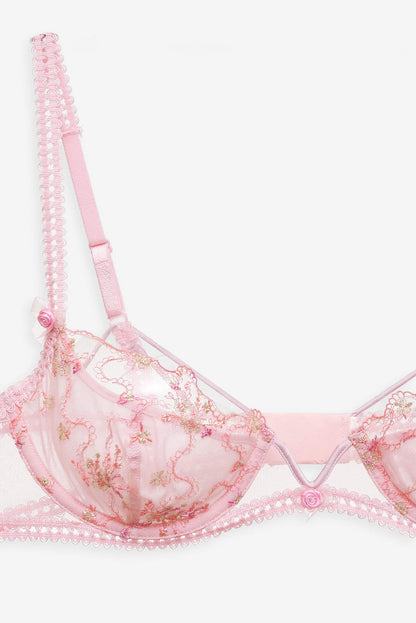 For Love and Lemons - Dainty Daphne Underwire Bra - Pink